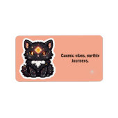 Mystic Black Cat Return Address Label  (Voorkant)