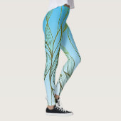 Mystic blad en bloem abstract ontwerp leggings (Rechts)