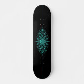 Mystic Blauw Glow Intense Patroon Grafisch Persoonlijk Skateboard (Voorkant)
