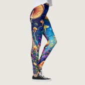 Mystic Bloom Forest onder de sterren Leggings (Rechts)