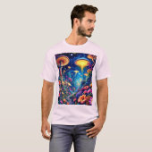 Mystic Bloom Forest onder de sterren T-shirt (Voorkant volledig)