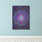 Mystic Bloom Mandala Canvas Afdruk (Insitu (Houten vloer))