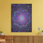 Mystic Bloom Mandala Canvas Afdruk (Insitu (Woonkamer))