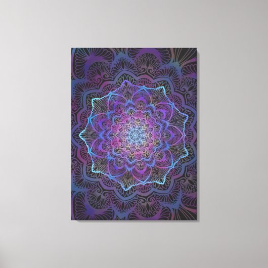 Mystic Bloom Mandala Canvas Afdruk (Voorkant)