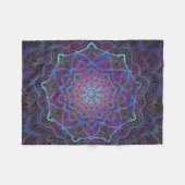 Mystic Bloom Mandala Fleece Deken (Voorkant (Horizontaal))