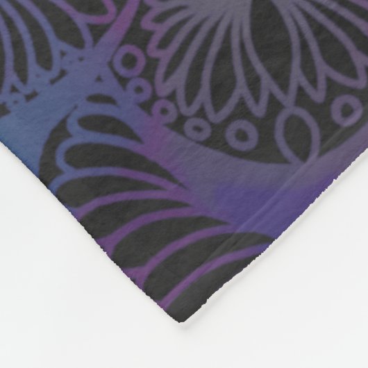 Mystic Bloom Mandala Fleece Deken (Hoek)