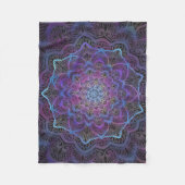 Mystic Bloom Mandala Fleece Deken (Voorkant)