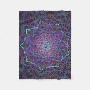 Mystic Bloom Mandala Fleece Deken
