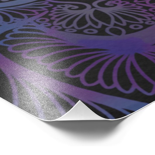 Mystic Bloom Mandala Foto Afdruk (Hoek)