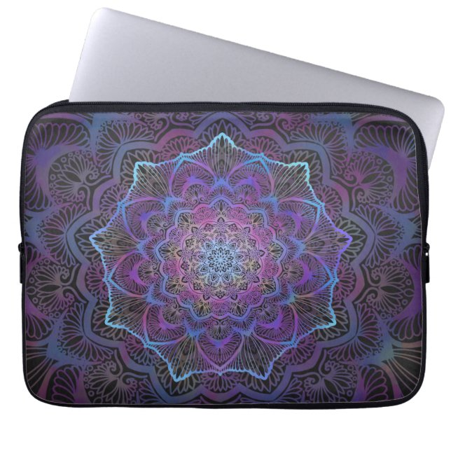 Mystic Bloom Mandala Laptop Sleeve (Voorkant)