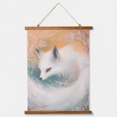Mystic Bloom Spring Fox Waterverf Hangend Wandkleed (Voorkant)
