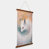 Mystic Bloom Spring Fox Waterverf Hangend Wandkleed (Gebogen)