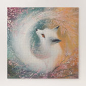 Mystic Bloom Spring Fox Waterverf Legpuzzel (Horizontaal)