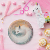Mystic Bloom Spring Fox Waterverf Papieren Bordje (Feest)