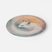 Mystic Bloom Spring Fox Waterverf Papieren Bordje (Gekanteld)