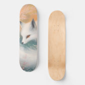 Mystic Bloom Spring Fox Waterverf Persoonlijk Skateboard (Voorkant)