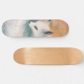 Mystic Bloom Spring Fox Waterverf Persoonlijk Skateboard (Horizontaal)