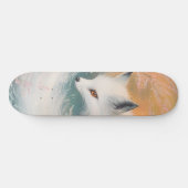 Mystic Bloom Spring Fox Waterverf Persoonlijk Skateboard (Horizontaal)