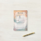 Mystic Bloom Spring Fox Waterverf Post-it® Notes (Op bureau)