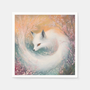 Mystic Bloom Spring Fox Waterverf Servet