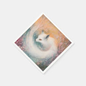 Mystic Bloom Spring Fox Waterverf Servet (Hoek)