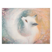 Mystic Bloom Spring Fox Waterverf Tafelkleed (Voorkant (Horizontaal))