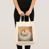 Mystic Bloom Spring Fox Waterverf Tote Bag (Voorkant (product))