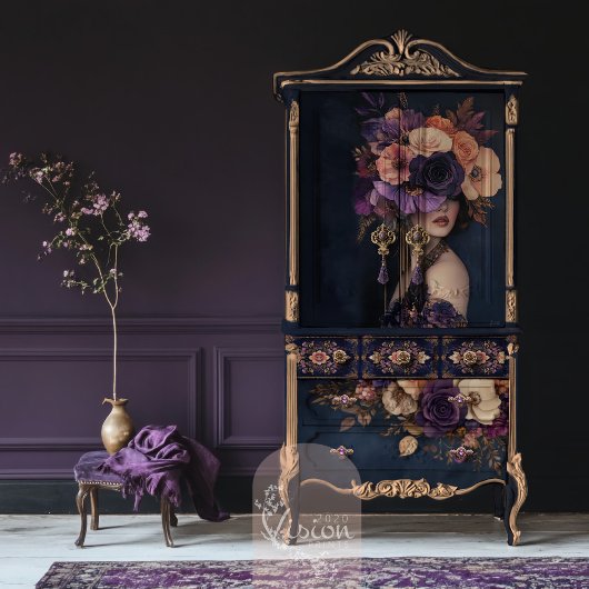 Mystic Blooms, Moody Portret & Bloemen Tissuepapier