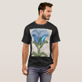 Mystic Blue Bloom - Bloeiende Bloem  T-shirt (Voorkant volledig)