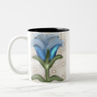 Mystic Blue Bloom - Growing Flower Tweekleurige Koffiemok
