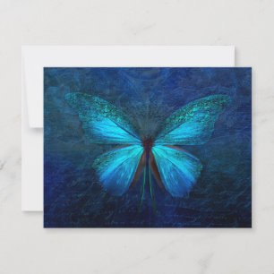Mystic Blue Butterfly 4.25x5.5 Aangepast Kaart