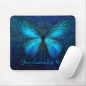 Mystic Blue Butterfly Aangepast Muismat (Met muis)