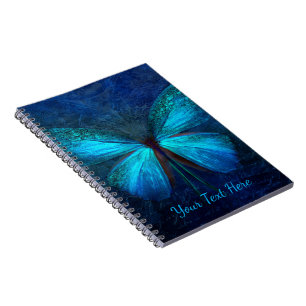 Mystic Blue Butterfly Aangepast Notitieboek
