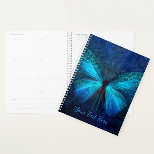 Mystic Blue Butterfly Aangepast Planner (Display)