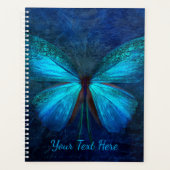 Mystic Blue Butterfly Aangepast Planner (Voorkant)