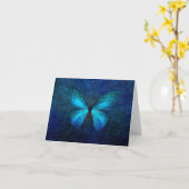 Mystic Blue Butterfly-kaart Kaart (Gele Bloem)