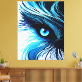 Mystic Blue Gaze: The Art That Hypnotizes Canvas Afdruk (Insitu (Woonkamer))