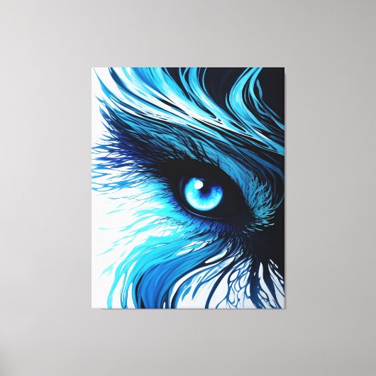 Mystic Blue Gaze: The Art That Hypnotizes Canvas Afdruk (Voorkant)