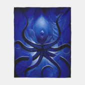 "Mystic Blue Octopus Blanket** Fleece Deken (Voorkant)