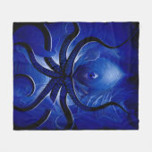 "Mystic Blue Octopus Blanket** Fleece Deken (Voorkant (Horizontaal))