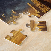 Mystic Blue Pyramid Art Legpuzzel (Zijkant)