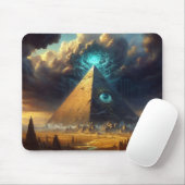 Mystic Blue Pyramid Art Muismat (Met muis)