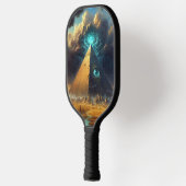 Mystic Blue Pyramid Art Pickleball Paddle (Links)