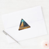 Mystic Blue Pyramid Art Sticker (Envelop)