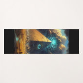 Mystic Blue Pyramid Art Yogamat (Voorkant (horizontaal))