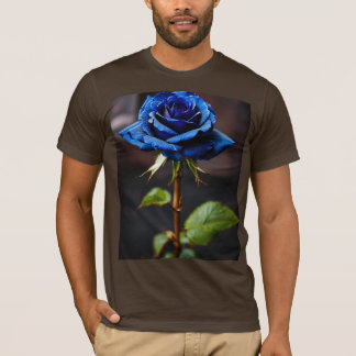 Mystic Blue Roos – Bella+Canvas T-Shi met korte mo T-shirt