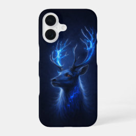 Mystic Blue Stag iPhone 16 Case – Fantasy Deer Art Hoesje