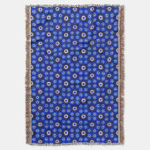 Mystic Blue Zellige Geometry Deken (Voorkant Verticaal)