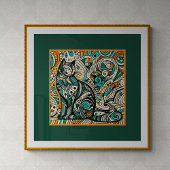 Mystic Boho Cat Art Print