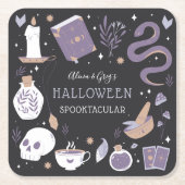 Mystic Boho Crystal Halloween Party Kartonnen Onderzetters (Voorkant)